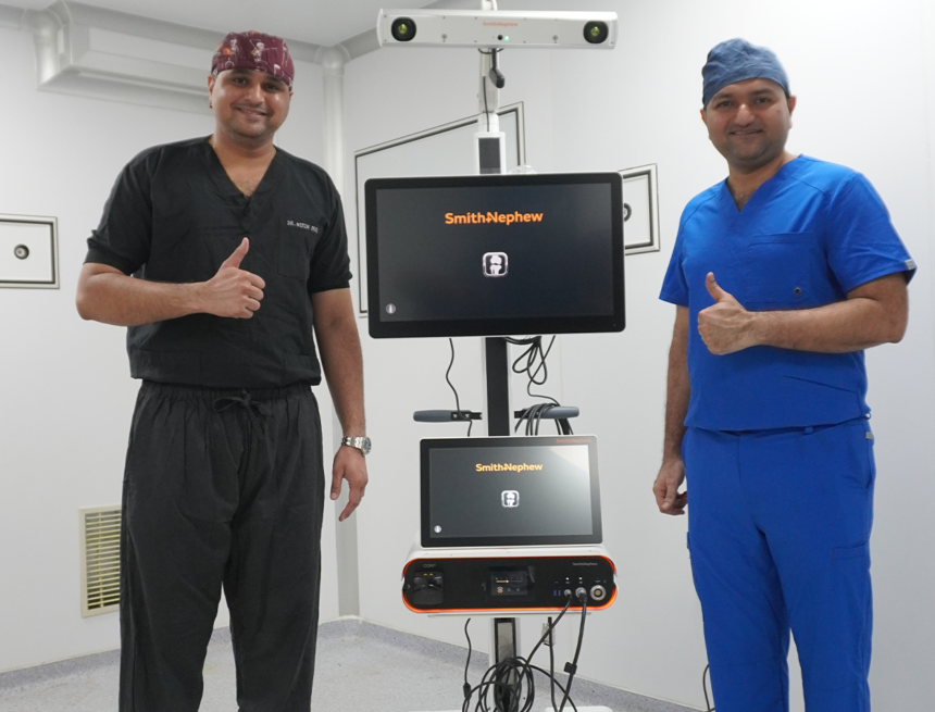 saffron East Ahmedabad Witnesses History in Healthcare | Saffron Orthopedic Hospital Brings East Ahmedabad’s First Robot for Joint Replacement